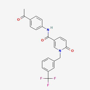 N-(4-acetylphenyl)-6-oxo-1-[[3-(trifluoromethyl)phenyl]methyl]pyridine-3-carboxamide