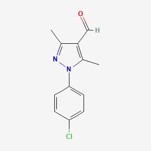 molecular formula C12H11ClN2O B2962338 1-(4-chlorophenyl)-3,5-dimethyl-1H-pyrazole-4-carbaldehyde CAS No. 54605-74-2