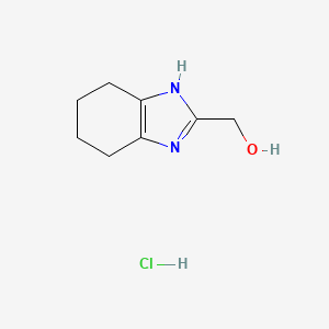 molecular formula C8H13ClN2O B2962345 (4,5,6,7-Tetrahydro-1H-benzo[d]imidazol-2-yl)methanol hydrochloride CAS No. 2172051-06-6