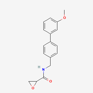 molecular formula C17H17NO3 B2962350 N-[[4-(3-Methoxyphenyl)phenyl]methyl]oxirane-2-carboxamide CAS No. 2411229-62-2