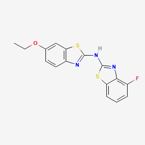 molecular formula C16H12FN3OS2 B2962355 6-乙氧基-N-(4-氟苯并[d]噻唑-2-基)苯并[d]噻唑-2-胺 CAS No. 862974-45-6