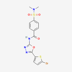 N-(5-(5-bromothiophen-2-yl)-1,3,4-oxadiazol-2-yl)-4-(N,N-dimethylsulfamoyl)benzamide