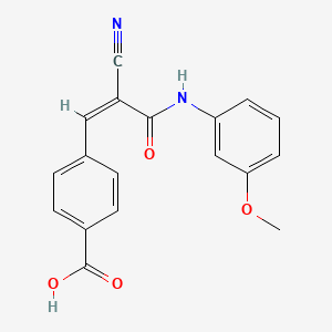 4-[(Z)-2-Cyano-3-(3-methoxyanilino)-3-oxoprop-1-enyl]benzoic acid