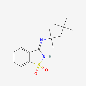 molecular formula C15H22N2O2S B2962380 N-(2,4,4-trimethylpentan-2-yl)-1,2-benzothiazol-3-amine 1,1-dioxide CAS No. 310458-15-2