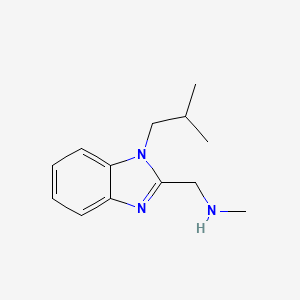 molecular formula C13H21Cl2N3 B2962383 N-methyl-1-[1-(2-methylpropyl)-1H-benzimidazol-2-yl]methanamine CAS No. 1322604-35-2