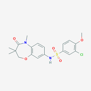 3-chloro-4-methoxy-N-(3,3,5-trimethyl-4-oxo-2,3,4,5-tetrahydrobenzo[b][1,4]oxazepin-8-yl)benzenesulfonamide