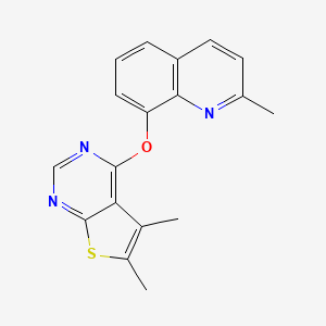 5,6-Dimethyl-4-((2-methylquinolin-8-yl)oxy)thieno[2,3-d]pyrimidine