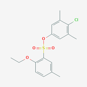 molecular formula C17H19ClO4S B2962408 4-氯-3,5-二甲基苯基 2-乙氧基-5-甲基苯磺酸酯 CAS No. 2361821-55-6