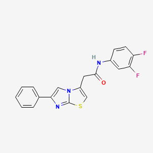 N-(3,4-difluorophenyl)-2-{6-phenylimidazo[2,1-b][1,3]thiazol-3-yl}acetamide