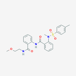 molecular formula C25H27N3O5S B296241 N-(2-{[(2-methoxyethyl)amino]carbonyl}phenyl)-2-{methyl[(4-methylphenyl)sulfonyl]amino}benzamide 