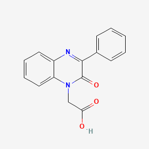 molecular formula C16H12N2O3 B2962410 (2-氧代-3-苯基喹喔啉-1(2H)-基)乙酸 CAS No. 727671-54-7