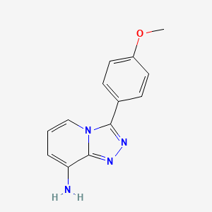 molecular formula C13H12N4O B2962419 3-(4-甲氧基苯基)-[1,2,4]三唑并[4,3-a]吡啶-8-胺 CAS No. 1176019-28-5