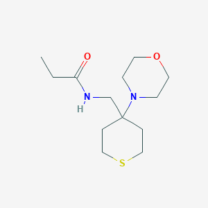 N-[(4-Morpholin-4-ylthian-4-yl)methyl]propanamide