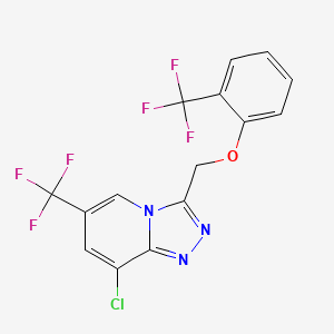 8-Chloro-6-(trifluoromethyl)-3-[2-(trifluoromethyl)phenoxymethyl]-[1,2,4]triazolo[4,3-a]pyridine