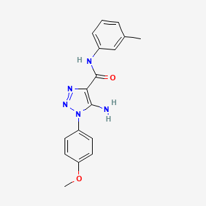 molecular formula C17H17N5O2 B2962432 5-amino-1-(4-methoxyphenyl)-N-(m-tolyl)-1H-1,2,3-triazole-4-carboxamide CAS No. 950238-71-8