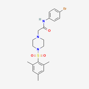 N-(4-bromophenyl)-2-[4-(2,4,6-trimethylbenzenesulfonyl)piperazin-1-yl]acetamide