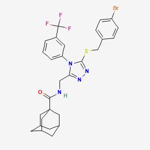 N-[(5-{[(4-bromophenyl)methyl]sulfanyl}-4-[3-(trifluoromethyl)phenyl]-4H-1,2,4-triazol-3-yl)methyl]adamantane-1-carboxamide