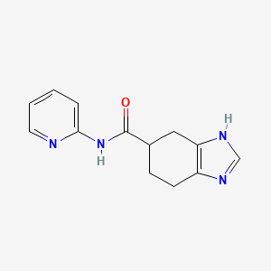 molecular formula C13H14N4O B2962441 N-(pyridin-2-yl)-4,5,6,7-tetrahydro-1H-benzo[d]imidazole-5-carboxamide CAS No. 2034450-86-5