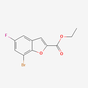 molecular formula C11H8BrFO3 B2962444 Ethyl 7-bromo-5-fluoro-benzofuran-2-carboxylate CAS No. 1259929-80-0