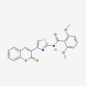 molecular formula C21H16N2O5S B2962445 2,6-dimethoxy-N-[4-(2-oxochromen-3-yl)-1,3-thiazol-2-yl]benzamide CAS No. 684232-50-6