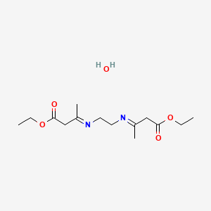 ethyl (3Z)-3-({2-[(E)-(4-ethoxy-4-oxobutan-2-ylidene)amino]ethyl}imino)butanoate hydrate