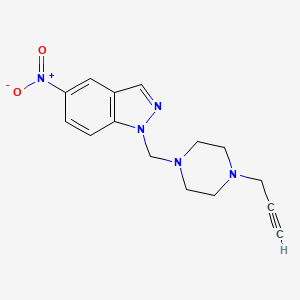 5-nitro-1-{[4-(prop-2-yn-1-yl)piperazin-1-yl]methyl}-1H-indazole