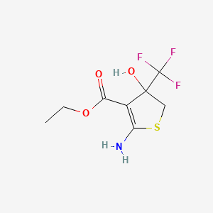 molecular formula C8H10F3NO3S B2962454 ethyl 5-amino-3-hydroxy-3-(trifluoromethyl)-2H-thiophene-4-carboxylate CAS No. 1094619-77-8