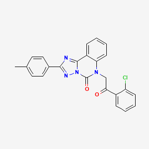 molecular formula C24H17ClN4O2 B2962462 6-(2-(2-氯苯基)-2-氧代乙基)-2-(对甲苯基)-[1,2,4]三唑并[1,5-c]喹唑啉-5(6H)-酮 CAS No. 1358306-73-6