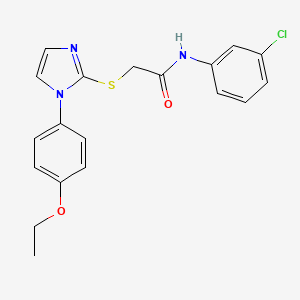 N-(3-chlorophenyl)-2-[1-(4-ethoxyphenyl)imidazol-2-yl]sulfanylacetamide