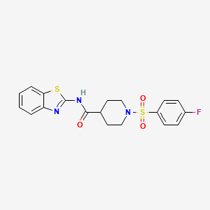B2962467 N-(1,3-benzothiazol-2-yl)-1-(4-fluorobenzenesulfonyl)piperidine-4-carboxamide CAS No. 941892-92-8