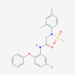 molecular formula C23H23ClN2O4S B296247 N-(5-chloro-2-phenoxyphenyl)-2-[2,4-dimethyl(methylsulfonyl)anilino]acetamide 