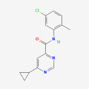 molecular formula C15H14ClN3O B2962471 N-(5-Chloro-2-methylphenyl)-6-cyclopropylpyrimidine-4-carboxamide CAS No. 2380169-28-6