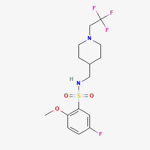 5-Fluoro-2-methoxy-N-[[1-(2,2,2-trifluoroethyl)piperidin-4-yl]methyl]benzenesulfonamide