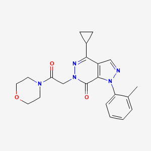 molecular formula C21H23N5O3 B2962474 4-cyclopropyl-6-(2-morpholino-2-oxoethyl)-1-(o-tolyl)-1H-pyrazolo[3,4-d]pyridazin-7(6H)-one CAS No. 1105202-20-7