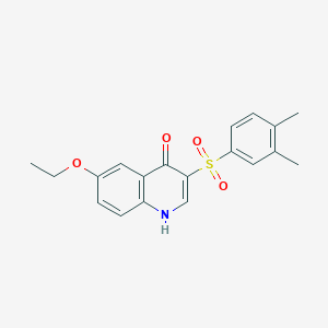molecular formula C19H19NO4S B2962476 3-[(3,4-dimethylphenyl)sulfonyl]-6-ethoxyquinolin-4(1H)-one CAS No. 902506-42-7