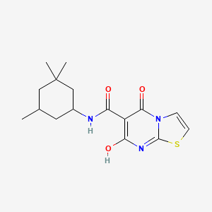 molecular formula C16H21N3O3S B2962477 5-hydroxy-7-keto-N-(3,3,5-trimethylcyclohexyl)thiazolo[3,2-a]pyrimidine-6-carboxamide CAS No. 898431-56-6