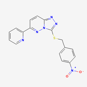 3-[(4-Nitrophenyl)methylsulfanyl]-6-pyridin-2-yl-[1,2,4]triazolo[4,3-b]pyridazine