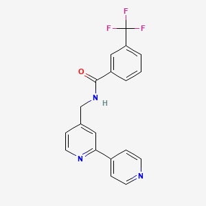 molecular formula C19H14F3N3O B2962481 N-([2,4'-bipyridin]-4-ylmethyl)-3-(trifluoromethyl)benzamide CAS No. 2034321-74-7