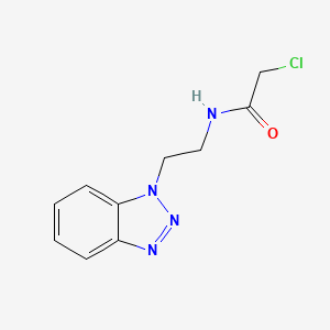 molecular formula C10H11ClN4O B2962485 N-[2-(Benzotriazol-1-yl)ethyl]-2-chloroacetamide CAS No. 2411310-39-7