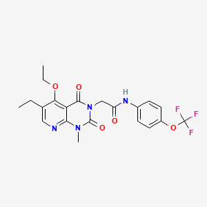 2-(5-ethoxy-6-ethyl-1-methyl-2,4-dioxo-1,2-dihydropyrido[2,3-d]pyrimidin-3(4H)-yl)-N-(4-(trifluoromethoxy)phenyl)acetamide