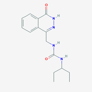 molecular formula C15H20N4O2 B2962492 1-[(4-氧代-3H-酞嗪-1-基)甲基]-3-戊-3-基脲 CAS No. 899985-30-9