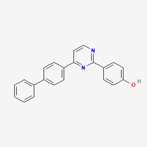 molecular formula C22H16N2O B2962495 4-(4-[1,1'-Biphenyl]-4-yl-2-pyrimidinyl)benzenol CAS No. 477846-97-2