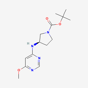 molecular formula C14H22N4O3 B2962498 (R)-tert-Butyl 3-((6-methoxypyrimidin-4-yl)amino)pyrrolidine-1-carboxylate CAS No. 1354011-13-4