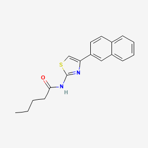 molecular formula C18H18N2OS B2962499 N-(4-(naphthalen-2-yl)thiazol-2-yl)pentanamide CAS No. 321555-27-5