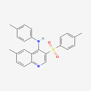 molecular formula C24H22N2O2S B2962502 6-甲基-N-(对甲苯基)-3-甲苯磺酰基喹啉-4-胺 CAS No. 895647-36-6