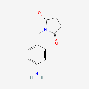 molecular formula C11H12N2O2 B2962503 1-[(4-氨基苯基)甲基]吡咯烷-2,5-二酮 CAS No. 245547-25-5