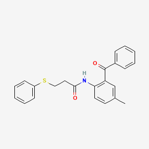 N-(2-benzoyl-4-methylphenyl)-3-(phenylsulfanyl)propanamide