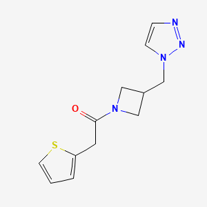 2-(thiophen-2-yl)-1-{3-[(1H-1,2,3-triazol-1-yl)methyl]azetidin-1-yl}ethan-1-one