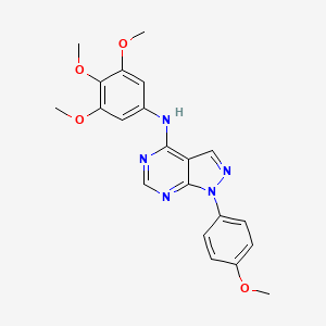 molecular formula C21H21N5O4 B2962509 1-(4-methoxyphenyl)-N-(3,4,5-trimethoxyphenyl)-1H-pyrazolo[3,4-d]pyrimidin-4-amine CAS No. 393822-51-0