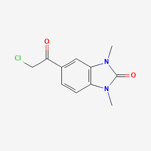 molecular formula C11H11ClN2O2 B2962515 5-(chloroacetyl)-1,3-dimethyl-1,3-dihydro-2H-benzimidazol-2-one CAS No. 897545-61-8